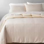 Heavyweight Linen Blend Stripe Comforter & Sham Set - Casaluna™