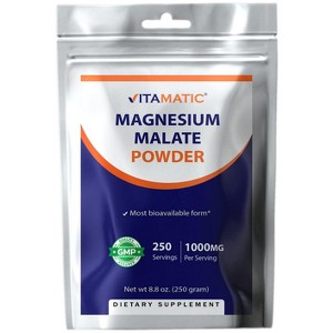 Magnesium Malate 1000mg per Servings - 250 Grams - 250 Servings - 1 of 4