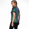 Anna-Kaci Women's Sequin Short Sleeve Top with Satin Trim V-Neckline and Rolled Cuffs - 3 of 4