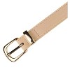INSPIRE CHIC Women Faux Leather Gold/Silver Buckle Belt 0.9" Waist Belts for Jeans Pants Dresses - 2 of 4