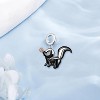 Moon Fairy/Moon Fox/Skunk/Jellyfish/Artist Palette Charm Sterling Silver Charms Beads Fits Bracelets Necklace Jewelry for Women - 3 of 4