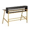 PAGED Modern Computer Desk, Home Office Desk with Storage Drawer and X-Shaped Legs for Office, Study - 4 of 4