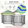 Outdoor Dog Playpen with Roof,Lockable Dog Exercise Pen for Yard,Large Kennel with Shade for Small to Medium Dogs- LAOTIES - 4 of 4