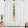 Chanasya 2pk Leaf Voile Sheer Window Curtain Panels - Set of 2 - 4 of 4