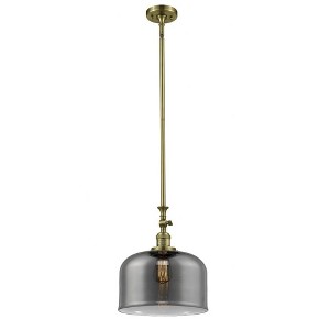 Bell - 1 Light Stem Hung Mini Pendant In Industrial Style-15 Inches Tall and 12 Inches Wide - 1 of 1