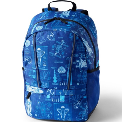 Lands End Kids Classmate Medium Backpack Brilliant Cobalt Rocket Print Target