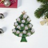 Unique Bargains Christmas Brooches Alloy Dripping Wax Green White 1.38"x1.89" 1 Pc - 2 of 4