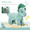 Mshliw Plush Rocking Horse with Realistic Sounds, Ride-On Dinosaur Toy for Kids Aged 3-6, Soft & Sturdy Rocker, Halloween gift - 2 of 4