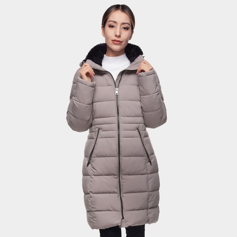 Rokka&Rolla Women's Heavy Long Winter Coat with Fleece Hood Parka Jacket-Fig, size X Large