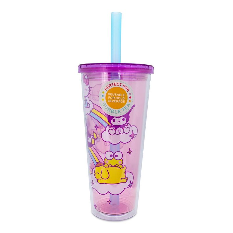 Silver Buffalo Sanrio Hello Kitty and Friends Carnival Cup With Lid and Straw | Holds 24 Ounces, 2 of 7