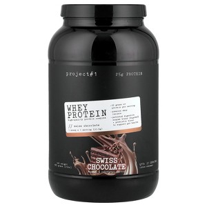Project 1 Nutrition Whey Protein, High-Quality Protein Complex, Swiss Chocolate, 2 lbs (907 g) - 1 of 4
