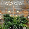 Aghana Digitals 4-Pack 86.7"x19.7" Rustproof Metal Trellis for Climbing Plants, Outdoor Flower - 2 of 4