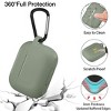 BONGEEK AirPods Pro Case Cover,Soft Silicone Protective Cases Cover Skin for Apple AirPod Pro 2 Charging Case Keychain Front LED Visible,Army Green - 3 of 4