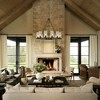 Rennnsan Kintera 40" W 12 -Light Glass Dimmable Farmhouse Wagon Wheel Chandelier in Matte Black - 3 of 4