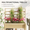 Wooden Raised Garden Bed with Trellis, Outdoor Planter Box with Storage Shelf for Vegetables, Flowers, Herbs - 4 of 4