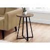 Monarch Specialties Accent Table Side Round End Nightstand Lamp Living Room Bedroom Metal Laminate Black Contemporary Modern - 2 of 4
