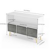 Kids Bookshelf with Toy Storage Organizer, 35.5" Bookcase with Bins for Nursery Playroom Furniture Kids Bedroom Kids Reading Nook, 35.5"x11" - 3 of 4