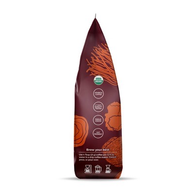Four Sigmatic Organic High Caffeine Dark Roast Ground Coffee with Lion's Mane Mushroom and Yacon - 10oz