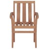 vidaXL Stackable Patio Chairs 2 pcs Solid Teak Wood - 3 of 4