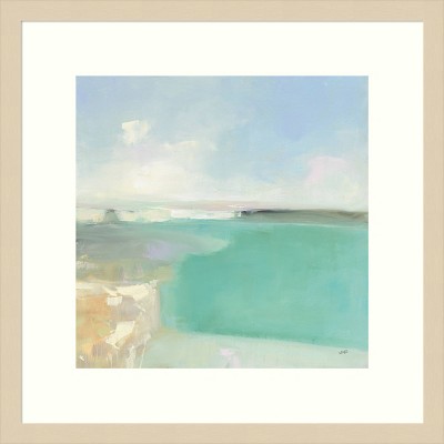 19" x 19" Summer Coastline by Julia Purinton Framed Wall Art Print - Amanti Art