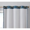 HLC.ME Versailles Lattice Flocked 100% Complete Blackout Thermal Insulated Window Curtain Grommet Panels, Set of 2 - 3 of 4