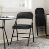 2 Pack/4-Pack Padded Folding Chairs, Soft Cushion, Stackable, Black/Beige/Gray - 3 of 4
