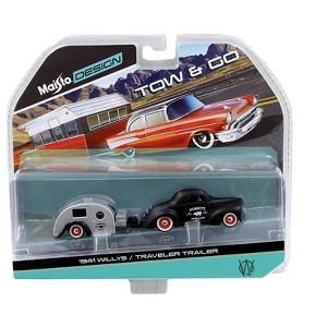 Maisto Design 1941 Willys & Travelers Trailer Tow & Go - 1 of 2