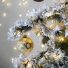 TopComfy Decorative Object Glass Christmas Ball Ornaments Set of 6 for Modern Holiday Tree Decor, Gold, 3.9"*3.9"*3.9" - 3 of 4