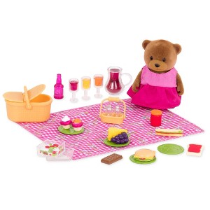 Li'l Woodzeez Miniature Playset with Animal Figurine 29pc - Picnic Set - 1 of 4