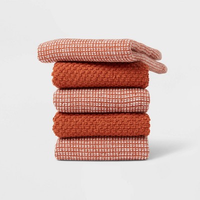 5pk Cotton Dishcloths Copper - Threshold™