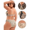 Agnes Orinda 2 Pcs Women's Lace Overlay Adjustable Push-Up Underwire Comfort Undergarment Set - 3 of 4