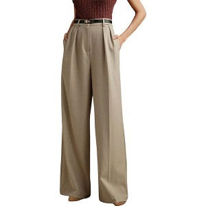 Coolmee Women's High Waisted Work Pants Business Casual Outfits Office Dress Pants Trousers with Pockets - 1 of 4