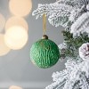 NAYSAYE Party Decoration and Accessories Set of 6 Glass Christmas Ball Ornament Set for Holiday Celebration, Green, 3.9"*3.9"*0.09" - 2 of 4