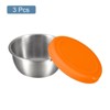 Unique Bargains Stainless Steel Lunch Box Condiment Containers with Lids 3 Pcs - 3 of 4
