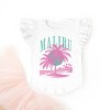 The Juniper Shop Retro Malibu Palm Tree Flutter Sleeve Tee - 3T - White - 3 of 4