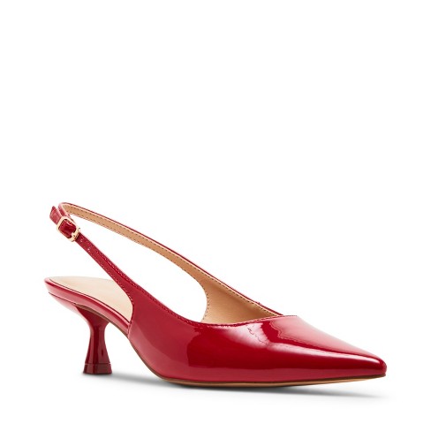 Madden Girl Valeriee Slingback Kitten heel 10 Red Pat Target