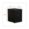 Alera File Pedestal, Left or Right, 2-Drawers: Box/File, Legal/Letter, Black, 14.96" x 19.29" x 21.65" - 3 of 4