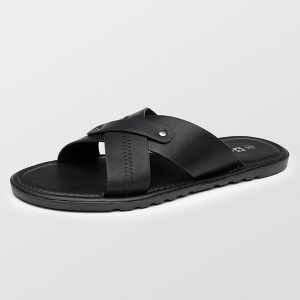 Alpine Swiss Saul Mens Vegan Leather Slide Sandals Dressy Indoor Outdoor Summer Shoes - 1 of 4