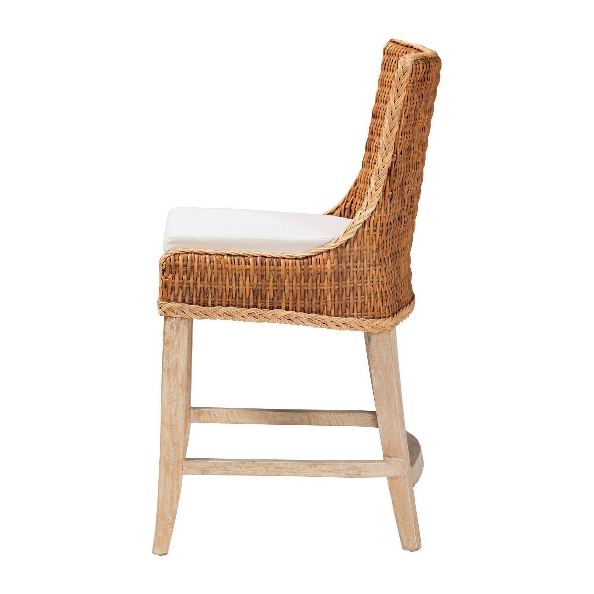 bali & pari Derris Natural Rattan Counter Stool with Cushion Light Honey - thumbnail 2