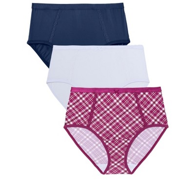 Catherines Plus Size Full Coverage Microfiber Panty 3-Pack