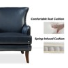 Jorge  Transitional Vegan Leather wingback design  Armchair with Nailhead Trim  for Living Room and Bedroom| Karat Home - 4 of 4