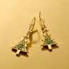 Ross-Simons 0.20 ct. t.w. Emerald Christmas Tree Drop Earrings With Ruby Accents in 18kt Gold Over Sterling - 3 of 4