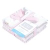 Hudson Baby Infant Girl Flannel Cotton Washcloths, Lilac Elephants 10 Pack, One Size - 2 of 2
