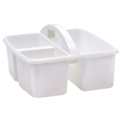 Teacher Created Resources White Plastic Storage Caddy (Pack of 6)