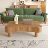 42" Lift Top Coffee Table with Hidden Storage,Fluted Panels,Rounded Corners,Hydraulic Lift for Living Room-Maison Boucle - 3 of 4