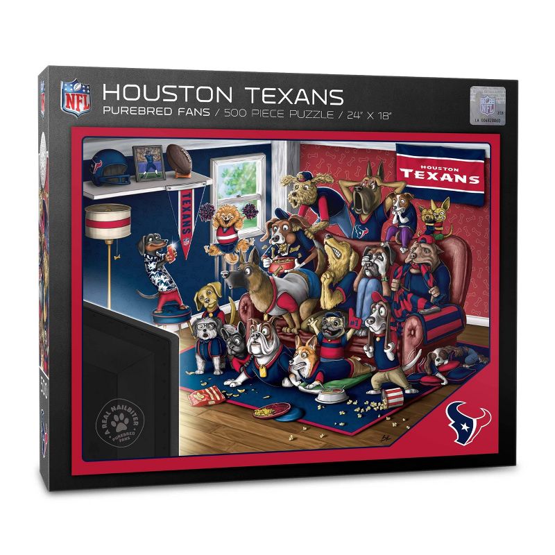 NFL Houston Texans Purebred Fans &#39;A Real Nailbiter&#39; Puzzle - 500pc, 1 of 4