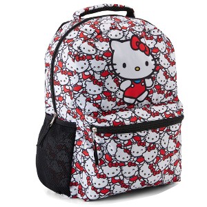 Hello Kitty Allover School Backpack - Hello Kitty, My Melody, Kuromi, Keroppi - Officially Licensed Hello Kitty School Bookbag - 1 of 4