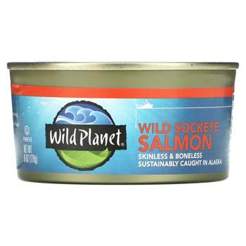 Wild Planet Wild Sockeye Salmon, Skinless & Boneless, 6 oz (170 g)