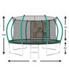 GDFStudio Guy Outdoor/Indoor Steel Ladder Round Trampoline with Enclosure and Toss Game Accessory, Green/12FT - 3 of 4