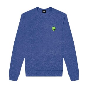 Dalix Alien Embroidered Fleece Crewneck Long Sleeve Sweatshirt Mens - 1 of 4
